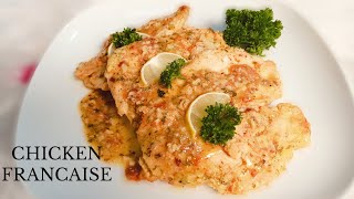 Chicken Francaise Recipe Restaurant style Chicken Francaise  Chicken French in Lemon Butter sauce [upl. by Kraska]