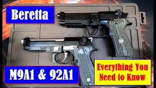 Beretta M9A1 amp 92A1 quotEverything You Need to Knowquot The Most Comprehensive Comparison amp Review [upl. by Asillem]