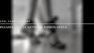 PLEASER Fabulicious Chic 14 Satin Tie Ribbon Heels [upl. by Bashuk802]