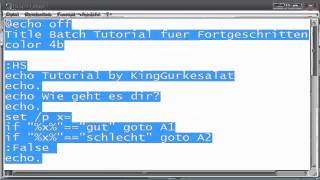 Tutorial  Batch programmieren Fortgeschrittene GERMAN HD [upl. by Dnalevelc776]