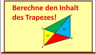 GeometrieRätsel  Berechne den Inhalt des Trapezes [upl. by Nagah]