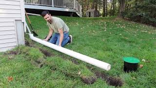 UnderGround Downspouts  How to install downspout extension kit [upl. by Cobby]