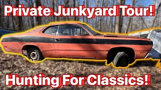 Touring A PRIVATE Junkyard Filled With Rare Classic Cars [upl. by Wadsworth248]