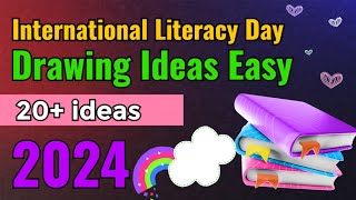 International Literacy Day Drawing ideas 2024  World Literacy Day Poster Drawings Easy [upl. by Iad]