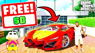 If Franklin Touch ANYTHING Turns FREE in GTA 5  SHINCHAN and CHOP [upl. by Eshman]