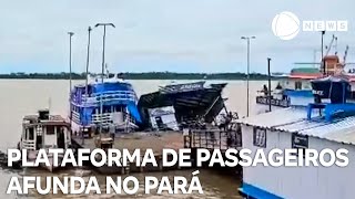 Plataforma de passageiros afunda em rio do Pará [upl. by Afaw]