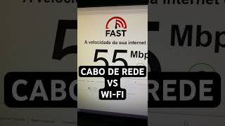 Velocidade com cabo de rede é melhor review  shorts  internet  wifi  curiosidades [upl. by Airdnala813]