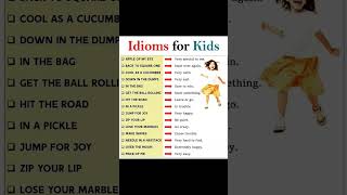 Idioms for kids idioms englishidioms englishidiomsandphrases englishidiom [upl. by Hamford]