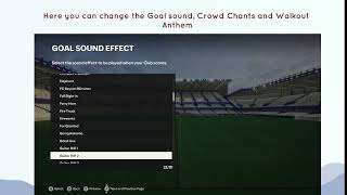 How to Change Goal sound Crowd Chants and Walkout Anthem On manager Mode On FC 24 [upl. by Littell]