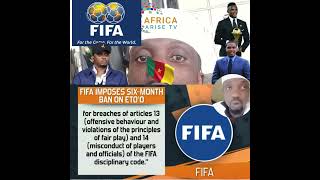 FOOTBALL LEGEND SAMUEL ETOO BAN BY FIFA He is ban after FIFA find Etoo guilty of offensive behavior [upl. by Ymot366]