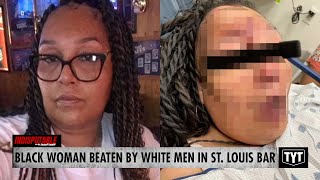 Black Woman Brutally Jumped By White Men In Bar [upl. by Hairahs]