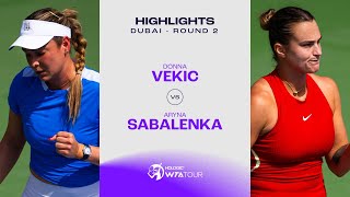 Donna Vekic vs Aryna Sabalenka  2024 Dubai Round 2  WTA Match Highlights [upl. by Caryl245]