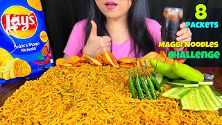 Eating 8 Packets of Maggi Noodles Challenge  Street Food Challenge Eating Challenge  MUKBANG [upl. by Blakeley]