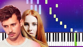 Flume  Rushing Back feat Vera Blue Piano tutorial [upl. by Eycal]