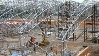 Singapore Turf Club Launching of covered arena roof truss [upl. by Yremrej]