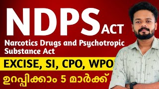 NDPS ACT  CPO  EXCISE  Sub Inspector  WPO  KNOWLEDGE FACTORY PSC [upl. by Hanson]