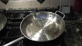 Season your stainless steel pan the fastest way [upl. by Nniuqal54]