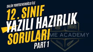 12 SINIF YAZILI HAZIRLIK SORULARI PART 1  AYT FİZİK  HOME ACADEMY [upl. by Panayiotis]