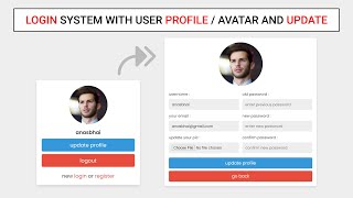 How To Make Login amp Register System With User Profile  Avatar Image Using HTML  CSS  PHP  MySQL [upl. by Sanferd]