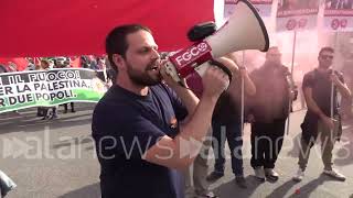 Corteo Pace Schlein Bonelli Meloni e Crosetto con mani sporche di sangue quotGuerrafondaiquot [upl. by Norad984]