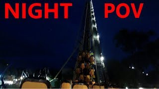 Diamondback Back Car POV At Night Kings Island [upl. by Idahs]