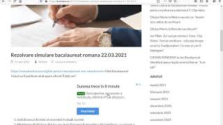 Rezolvare simulare romana 22 03 2021 [upl. by Nothsa]