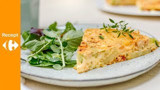 Frittata met prei en courgette [upl. by Crescantia]