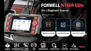 Foxwell NT604 EliteFOURSYSTEM SCANNER [upl. by Sykleb]