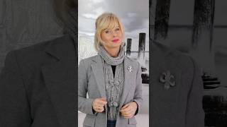 Raffiniertes Schal Styling Wie binde ich einen schal scarfaddict scarftutorial tutorial shorts [upl. by Ordway]