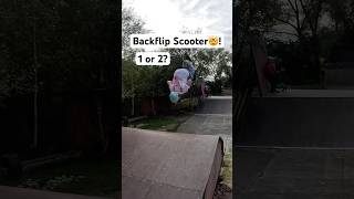 Backflip on a Scooter🔥 scooter explore skatepark [upl. by Notlok]