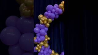 Purple and gold balloon garland  Ben Davis HS prom 2024  shorts shortvideo youtubeshorts [upl. by Laurice]