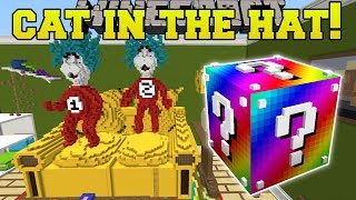 Minecraft CAT IN THE HAT HUNGER GAMES  Lucky Block Mod  Modded MiniGame [upl. by Eiramlatsyrk]