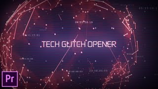 Premiere Pro Template Technology Glitch Opener [upl. by Dragde692]