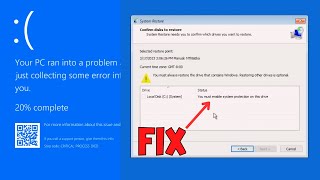 You Must Enable System Protection  How to Fix Guide [upl. by Nadnerb456]