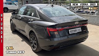 New Hyundai Verna 2023 🔥 Verna SxO 15L Turbo DCT  Rs 1738L  Most Detailed Walkaround Review [upl. by Jimmy120]