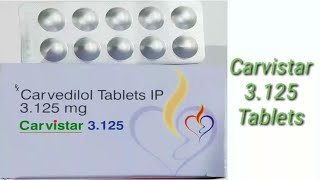 Carvistar 3125 Tabletscarvedilol Tablets [upl. by Thgirw]