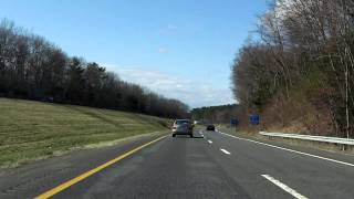 Interstate 91  Massachusetts Exits 22 to 18 southbound [upl. by Llemij]