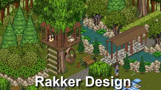 How to BUILD a Habbo Tree House Garden [upl. by Mart]