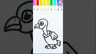 How to Draw Rooster Drawing for kids and Toddlers drawingtutorials youtubeshorts [upl. by Naired]