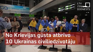 No Krievijas gūsta atbrīvo 10 Ukrainas civiliedzīvotāju [upl. by Einttirb827]