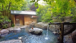 Staying at Hitou Onsen Ryokan with Openair Bath Next to a Waterfall in Tochigi  HatchonoYu ASMR [upl. by Anelis]