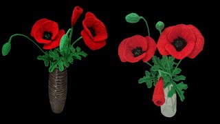 How to crochet Poppy flowers [upl. by Tate]