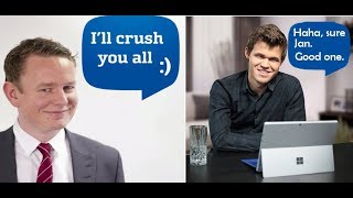 MAGNUS CARLSEN secretly CRUSHES Jan Gustafsson in his live stream [upl. by Alejo]