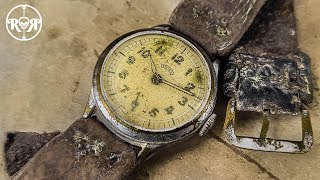 Extremely Rare Military Watch Restoration  WW2 German Trench Watch 1938 [upl. by Thornton]