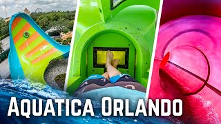 All Rides at Aquatica Orlando 2022 POV  Water Slides [upl. by Nelsen]