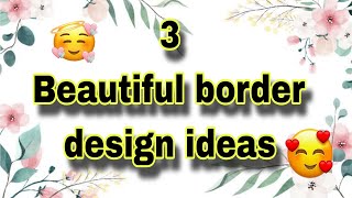 Border DesignsBorder design for projectProject work designsAssignment front page design handmade [upl. by Arinaid482]