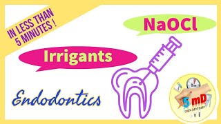 Sodium Hypochlorite  Irrigating solution  Endodontics  5minDentistry [upl. by Ekeiram]