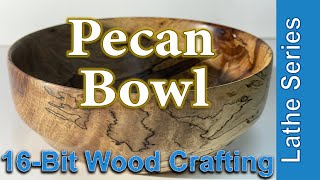 Cherry Pecan Bowl Wood Turning with spalting Bowl Gouge scraper that works this time [upl. by Atisor]