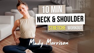 Stretches for Neck Shoulder amp Upper Back Pain Relief  10 min Yoga to release Tension and Relax [upl. by Ewan]