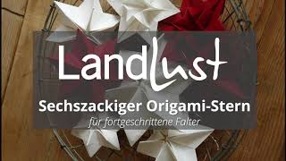 Landlust  Stern in OrigamiTechnik falten [upl. by Ilrebmik]